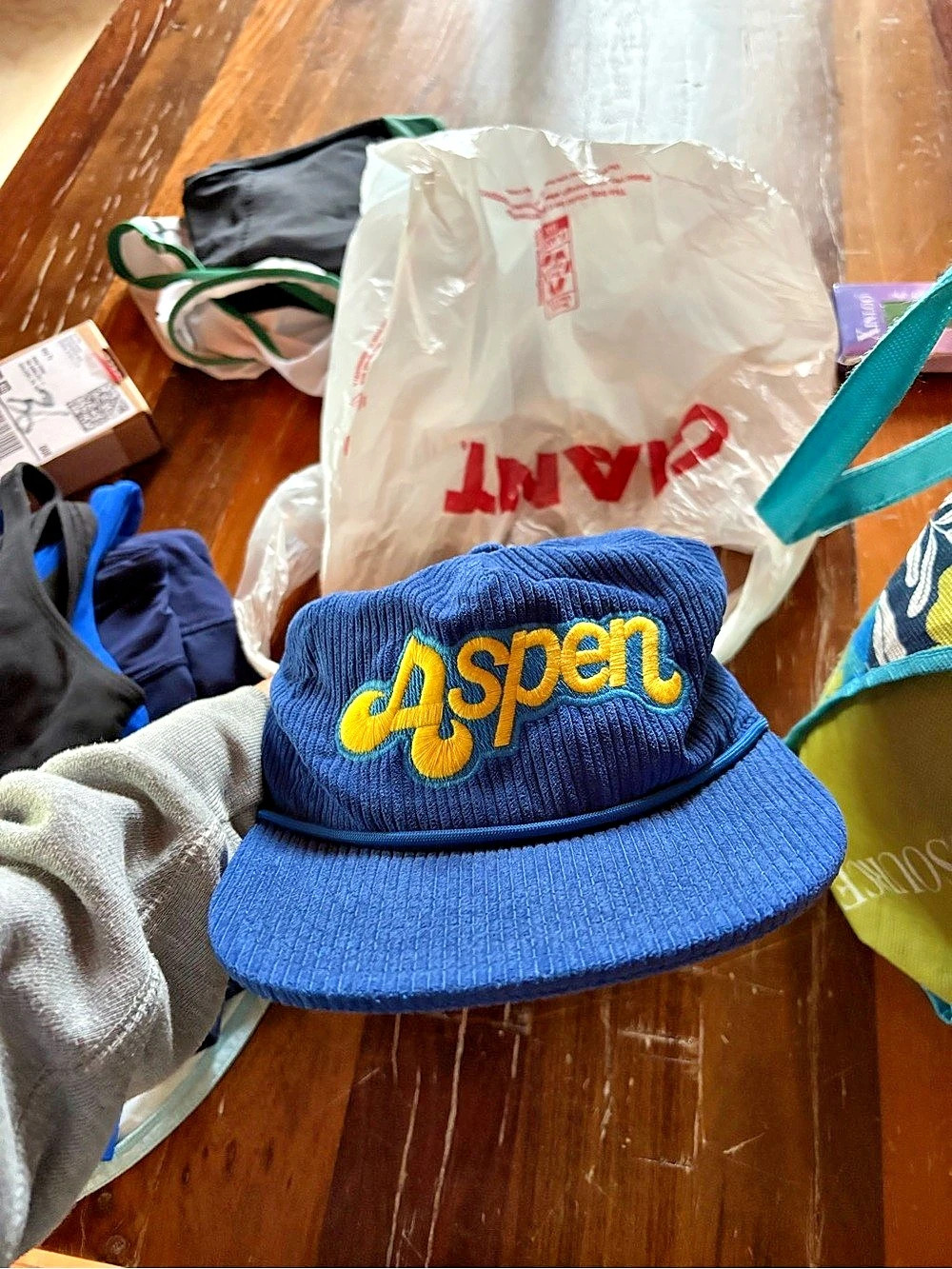 Aviator Nation Signature Aspen Vintage Corduroy Mesh Trucker Hat Signature Blue